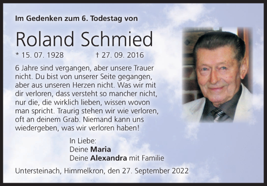 Anzeige von Roland Schmied von MGO