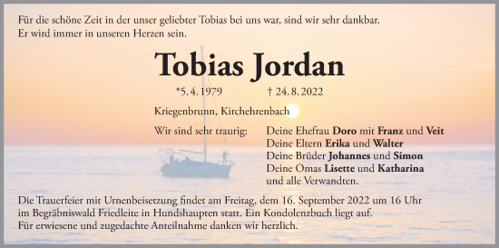Anzeige von Tobias Jordan von MGO