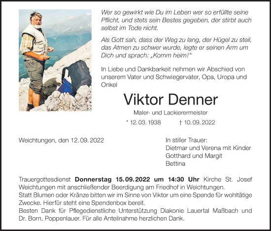 Anzeige von Viktor Denner von MGO