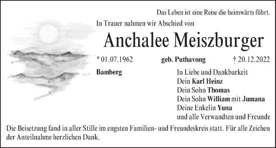 Anzeige von Anchalee Meiszburger von MGO