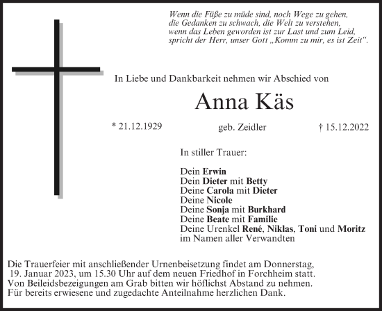 Anzeige von Anna Käs von MGO