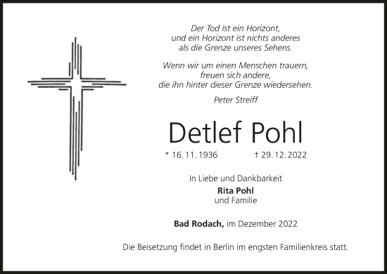 Anzeige von Detlef Pohl von MGO