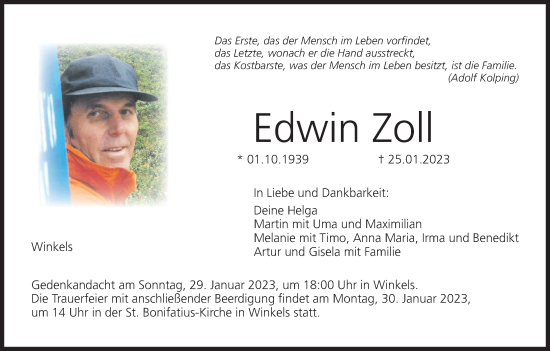 Anzeige von Edwin Zoll von MGO