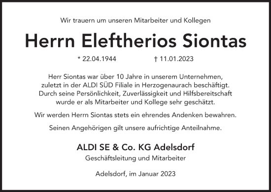 Anzeige von Eleftherios Siontas von MGO