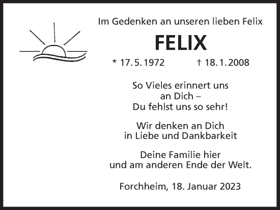 Anzeige von Felix Prechtel von MGO