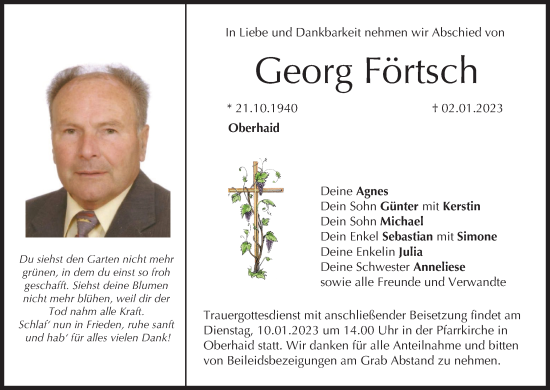 Anzeige von Georg Förtsch von MGO