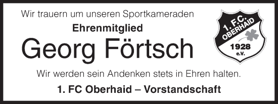 Anzeige von Georg Förtsch von MGO