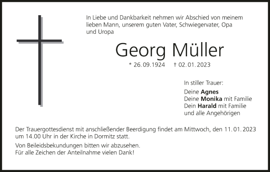 Anzeige von Georg Müller von MGO