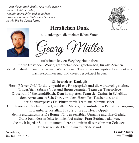 Anzeige von Georg Müller von MGO