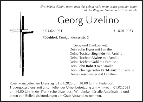 Anzeige von Georg Uzelino von MGO