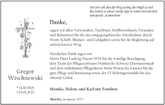 Anzeige von Gregor Wischnewski von MGO