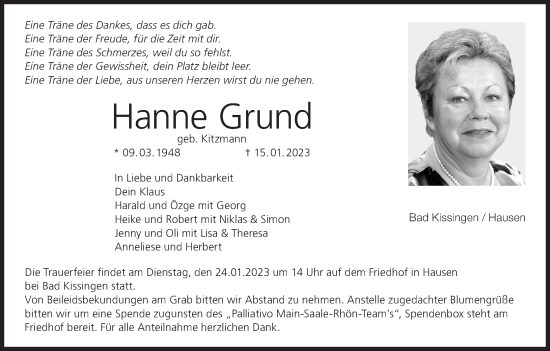 Anzeige von Hanne Grund von MGO