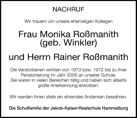 Anzeige von Im Gedenken 2022 von MGO