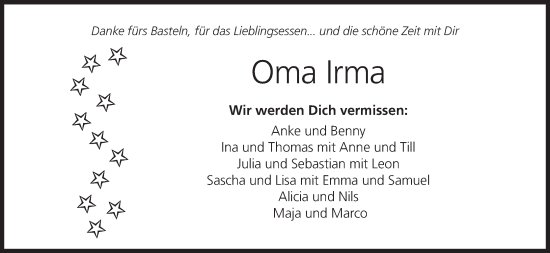 Anzeige von Irma  von MGO