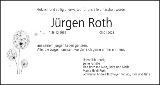 Anzeige von Jürgen Roth von MGO