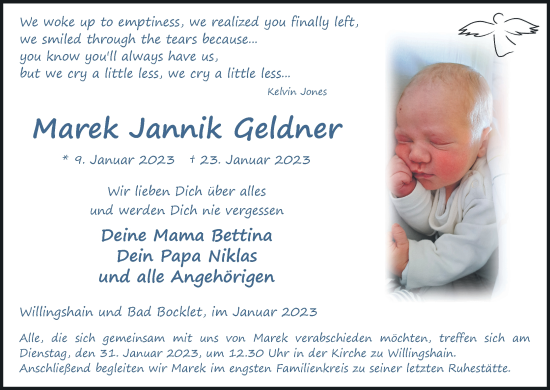 Anzeige von Marek Jannik Geldner von MGO