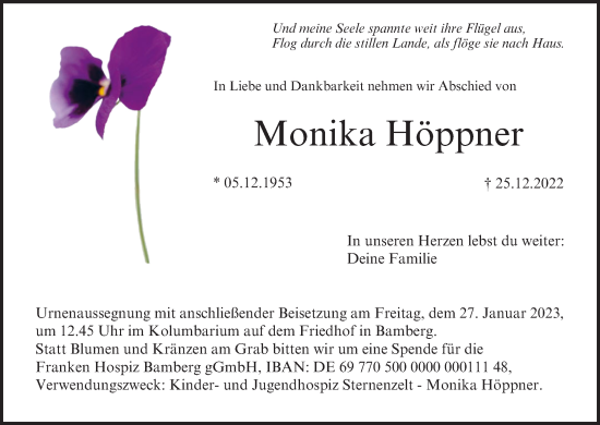 Anzeige von Monika Höppner von MGO