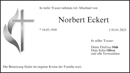 Anzeige von Norbert Eckert von MGO