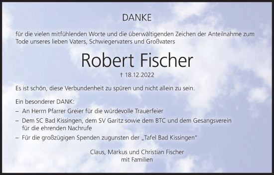 Anzeige von Robert Fischer von MGO