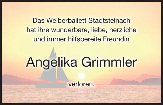 Anzeige von Angelika Grimmler von MGO