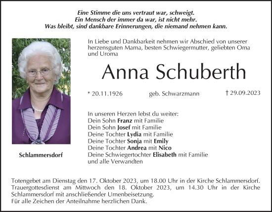 Anzeige von Anna Schuberth von MGO