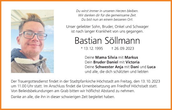 Anzeige von Bastian Söllmann von MGO