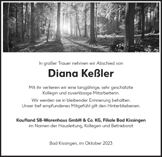 Anzeige von Diana Keßler von MGO