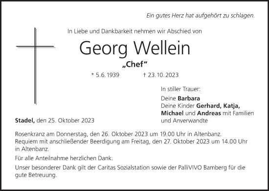 Anzeige von Georg Wellein von MGO