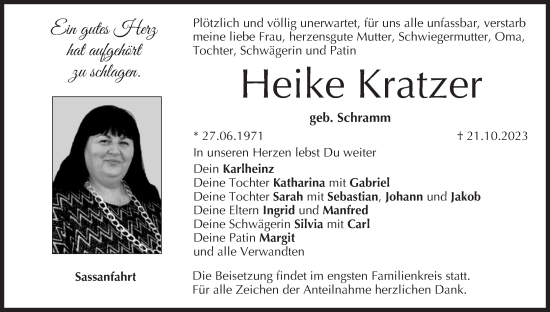 Anzeige von Heike Kratzer von MGO