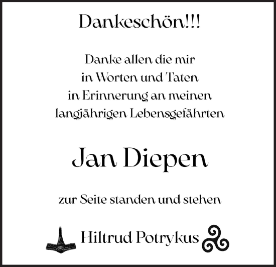 Anzeige von Jan Diepen von MGO