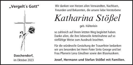 Anzeige von Katharina Stößel von MGO