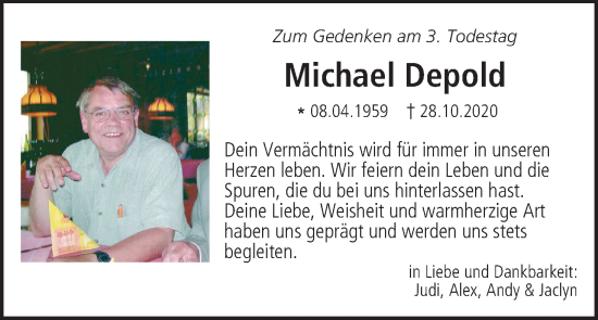 Anzeige von Michael Depold von MGO