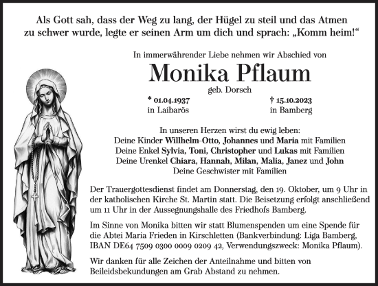 Anzeige von Monika Pflaum von MGO