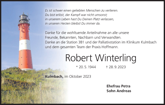 Anzeige von Robert Winterling von MGO