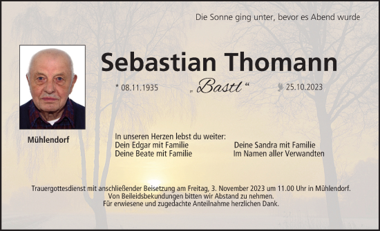 Anzeige von Sebastian Thomann von MGO