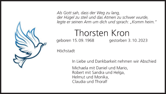 Anzeige von Thorsten Kron von MGO