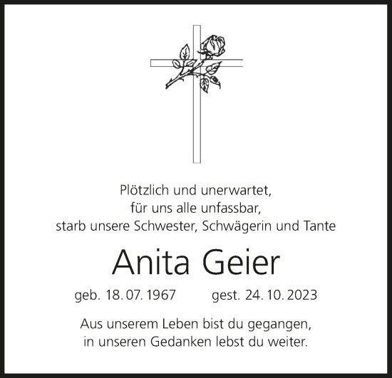 Anzeige von Anita Geier von MGO