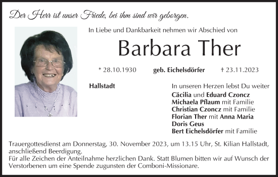 Anzeige von Barbara Ther von MGO