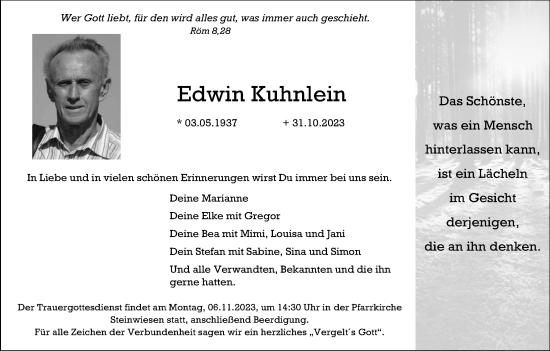 Anzeige von Edwin Kuhnlein von MGO