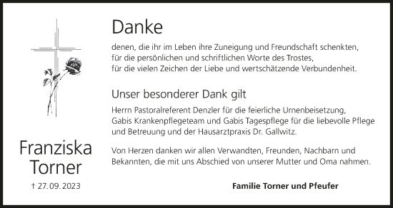 Anzeige von Franziska Torner von MGO
