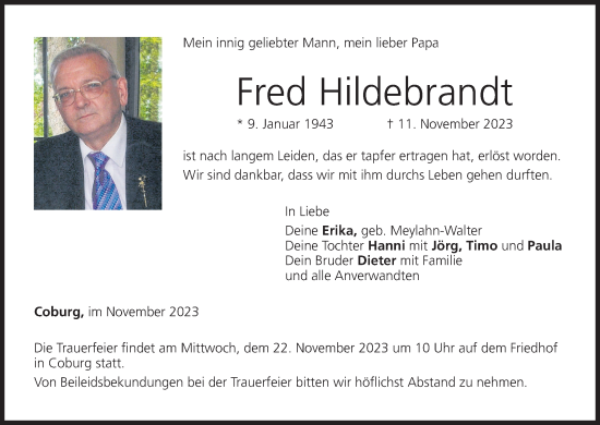Anzeige von Fred Hildebrandt von MGO