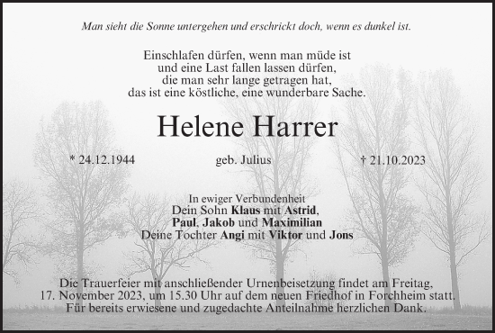 Anzeige von Helene Harrer von MGO