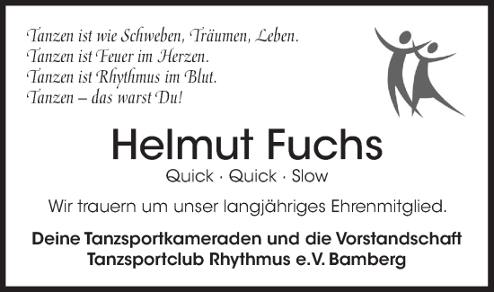 Anzeige von Helmut Fuchs von MGO