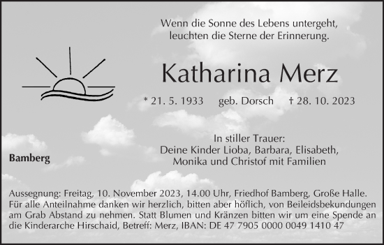 Anzeige von Katharina Merz von MGO