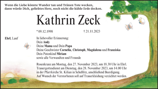 Anzeige von Kathrin Zeck von MGO