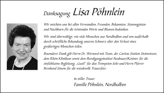 Anzeige von Lisa Pöhnlein von MGO