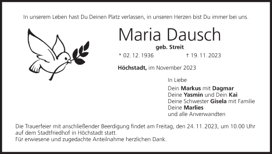 Anzeige von Maria Dausch von MGO