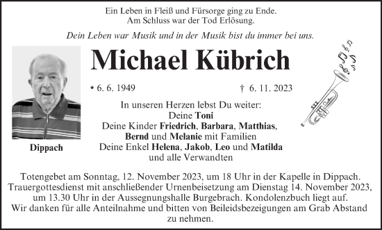 Anzeige von Michael Kübrich von MGO