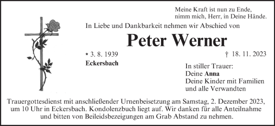 Anzeige von Peter Werner von MGO