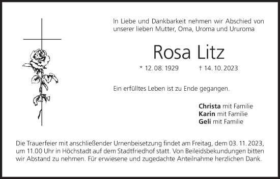 Anzeige von Rosa Litz von MGO